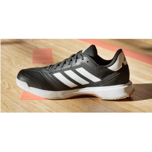 Adidas Men's Core Black Cloud White Ligra 8 Indoor Shoes Size 14 - Picture 10 of 12